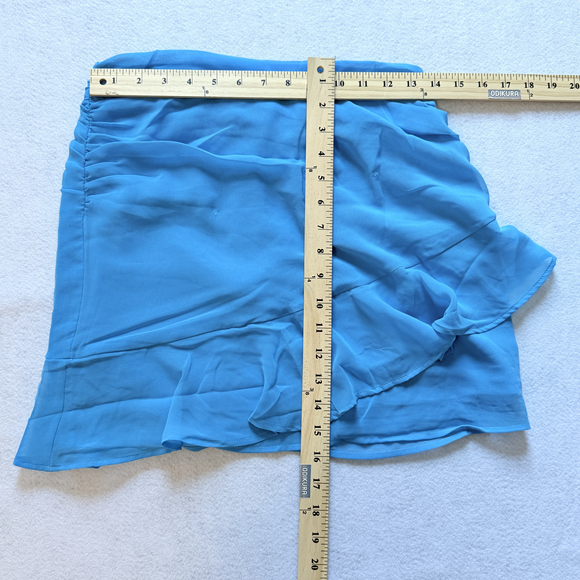 MNG by Mango Turquoise Mini Flutter skirt in Blue - Picture 6 of 6